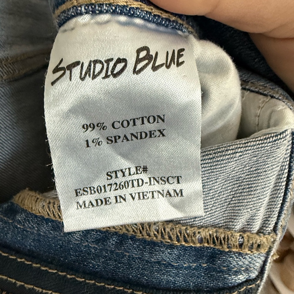 Studio Blue Casual Blue Denim Cargo Pants - Picture 7 of 7